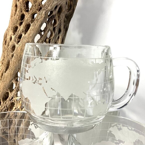 Vintage Nestle Nescafe Old World Map Coffee Cups Set - Picture 3 of 5